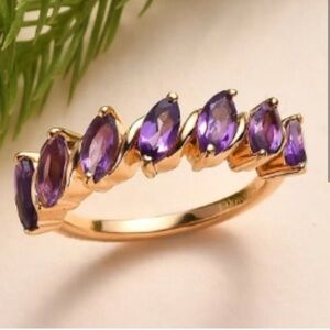 Catori purple amethyst ring made from African amethysts. Size 5